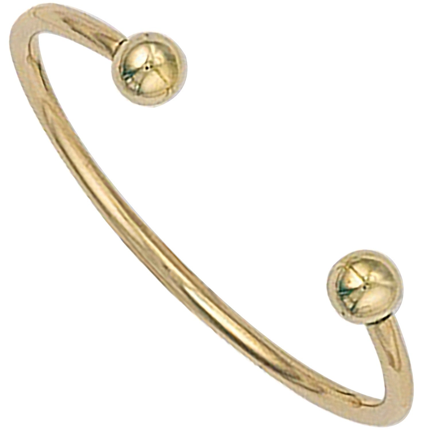 Yellow Gold Solid Baby Torque Bangle