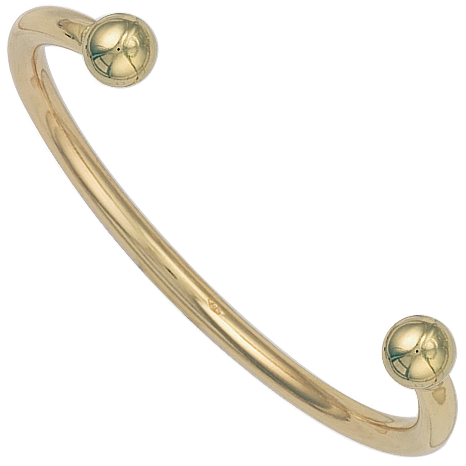 Yellow Gold Ladies - Gents 4.5mm Solid Torque Bangle