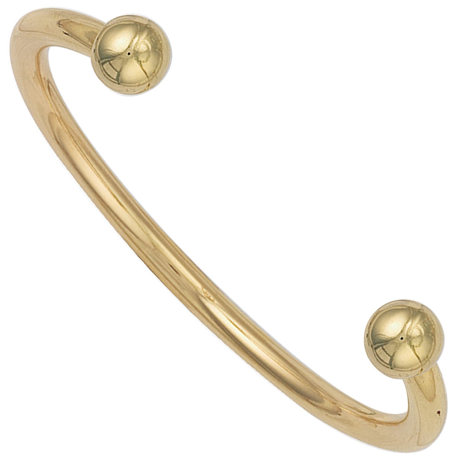 Yellow Gold Ladies - Gents 5mm Solid Torque Bangle