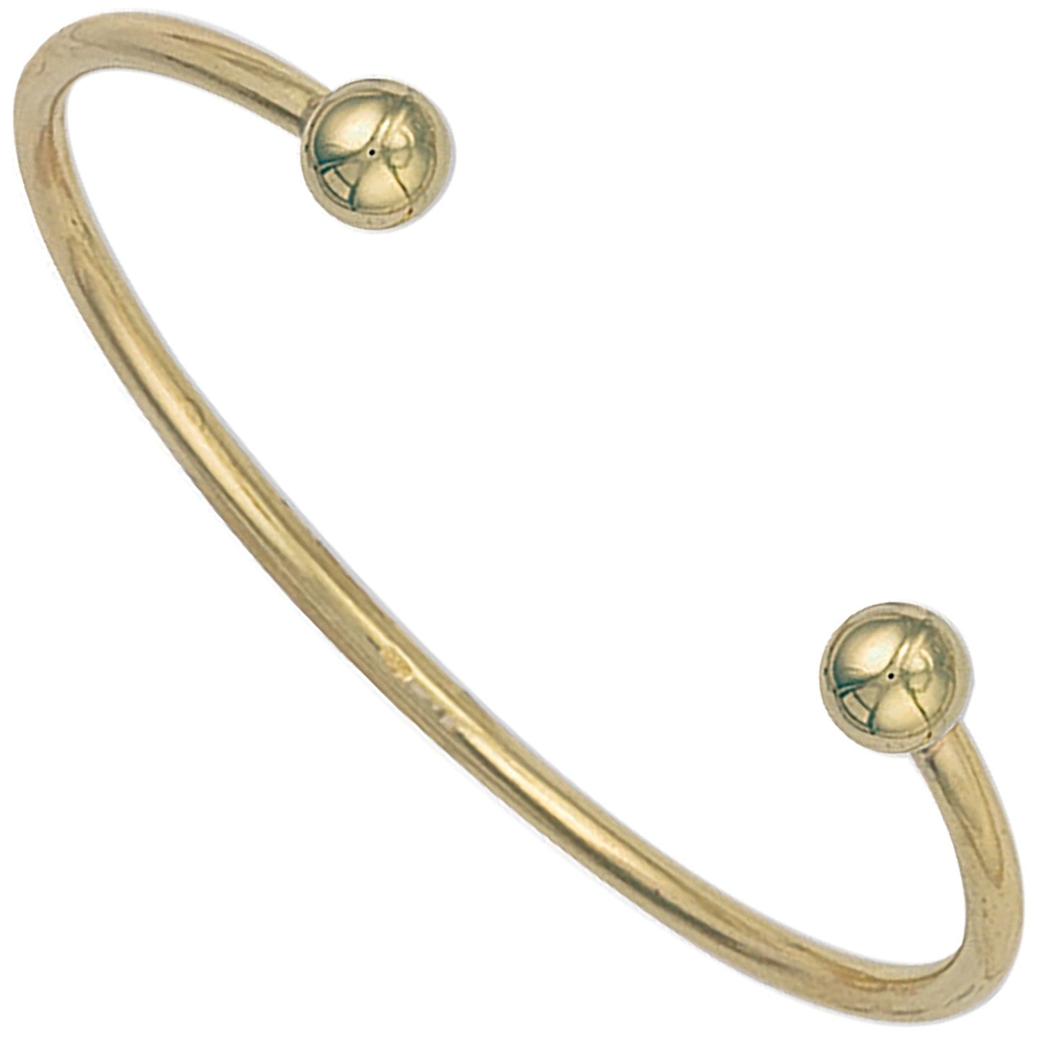 Yellow Gold 2.5mm Maiden Solid Torque Bangle