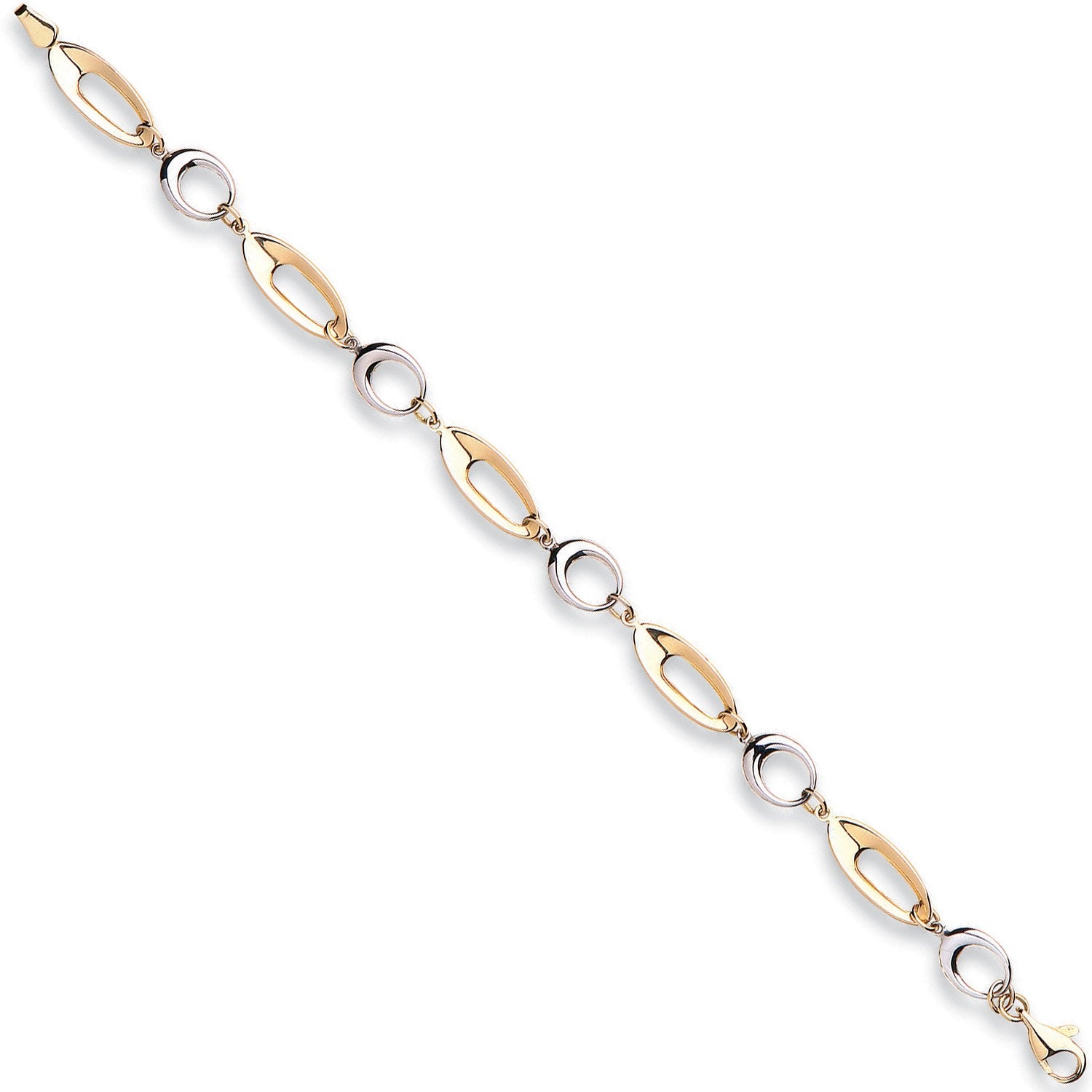 W & Yellow Gold Fancy Link Bracelet