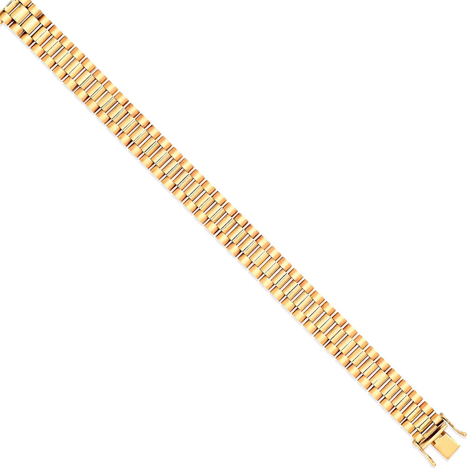 Yellow Gold Fancy Link Gents Bracelet