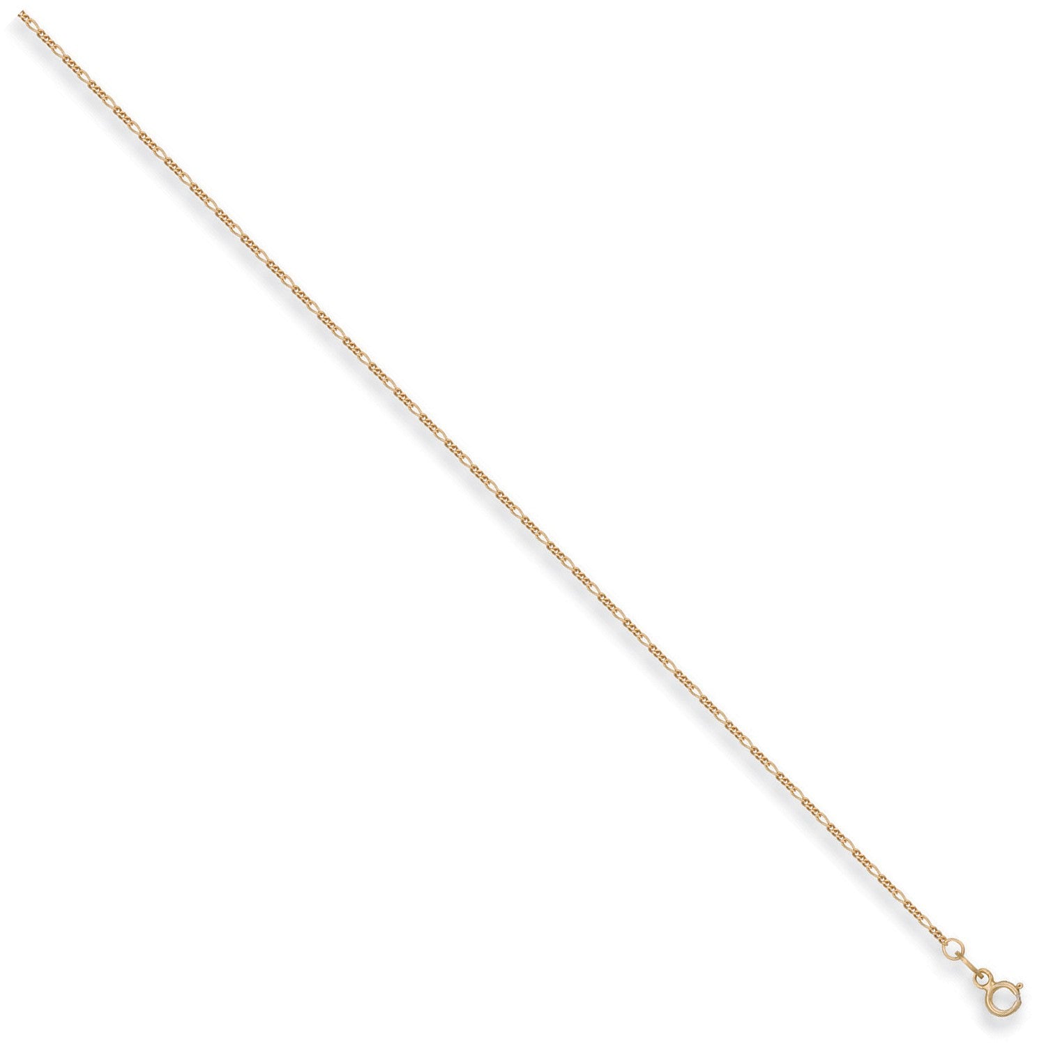 Yellow Gold 1.3mm Figaro Chain