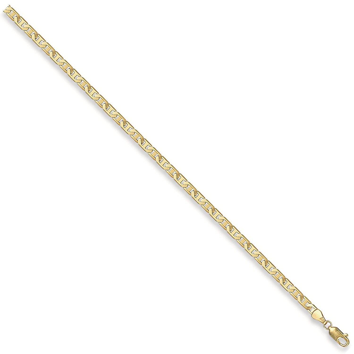 Yellow Gold 3.7mm Flat Anchor Chain