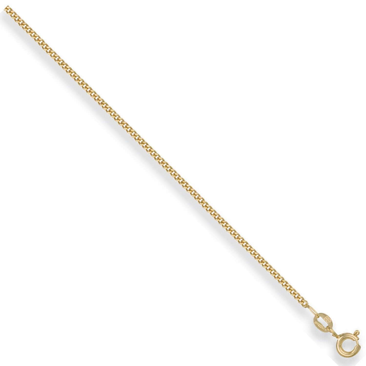 Yellow Gold 1.5mm Traditional Classic Curb Chain