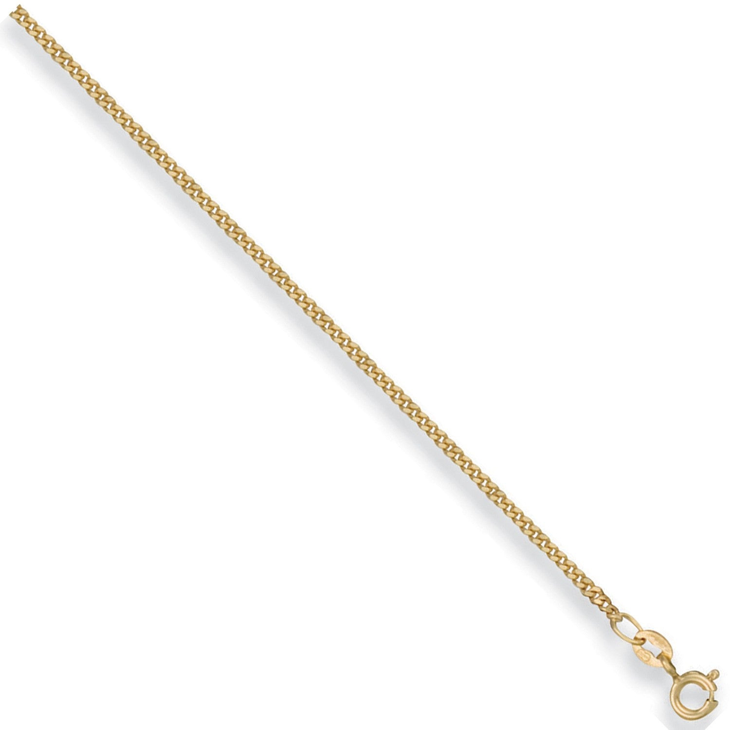 Yellow Gold 1.7mm Traditional Classic Curb Chain