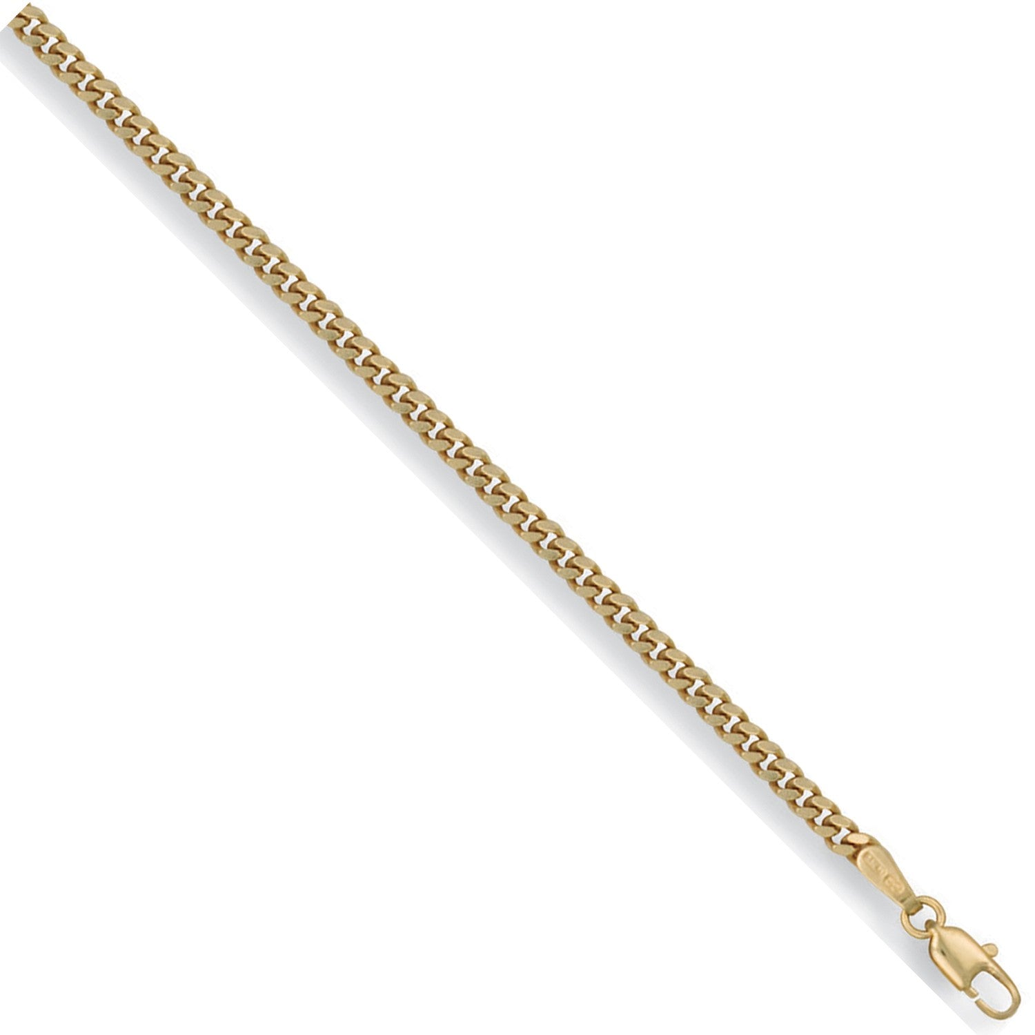 Yellow Gold 2.7mm Traditional Classic Curb Chain