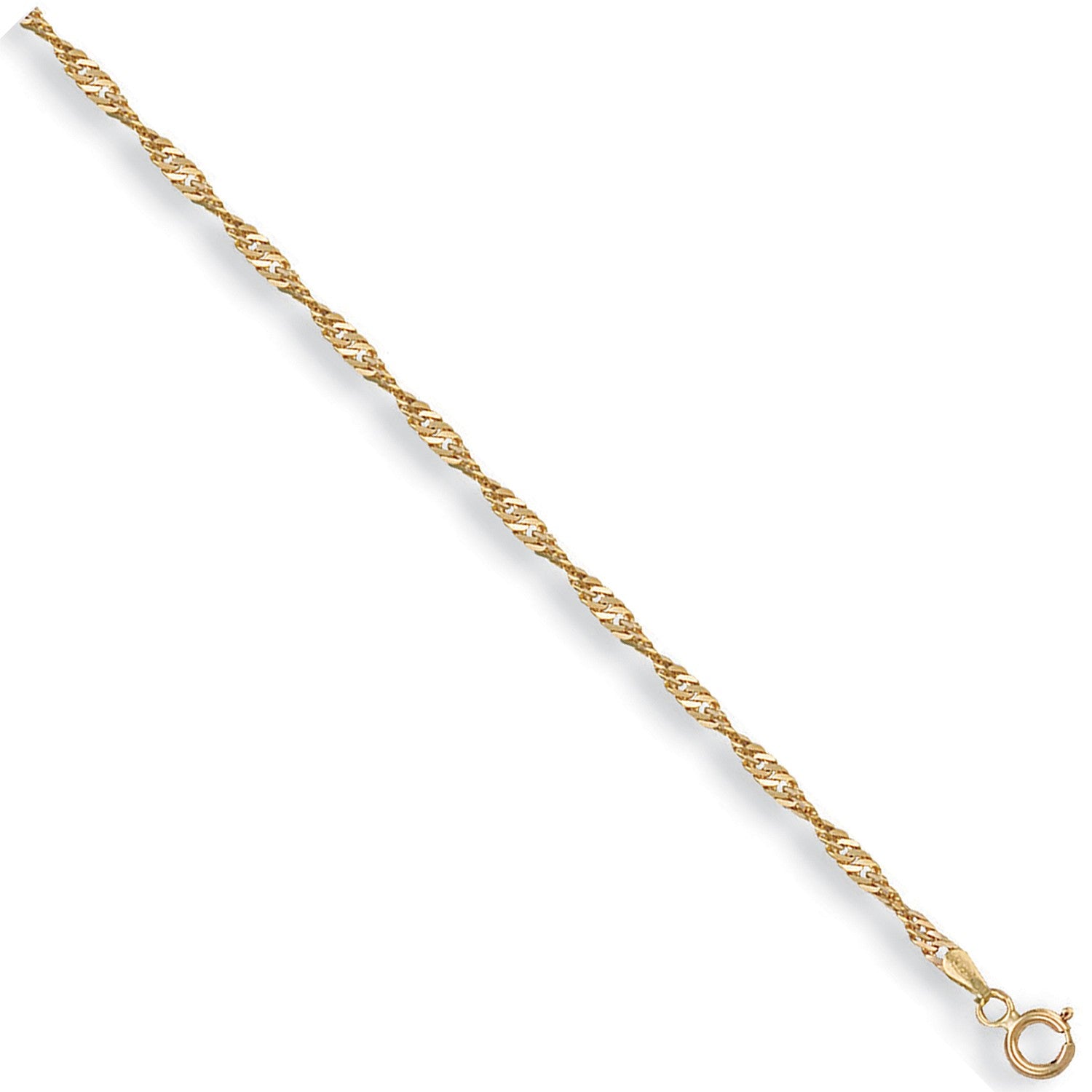 Yellow Gold 2.3mm Singapore Chain