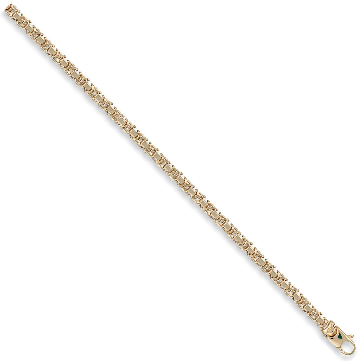 Yellow Gold 5.3mm Flat Byzantine Chain