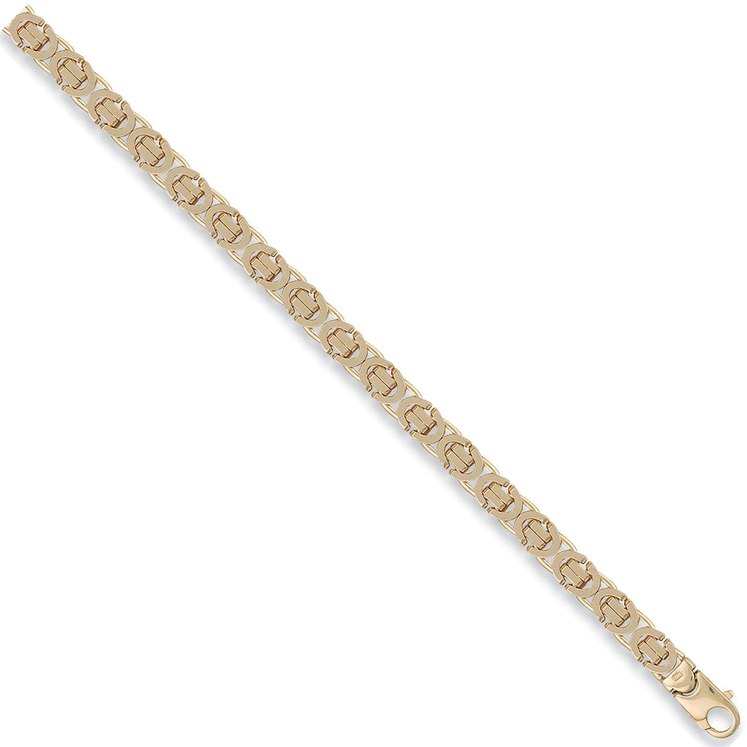 Yellow Gold 7.1mm Flat Byzantine Chain