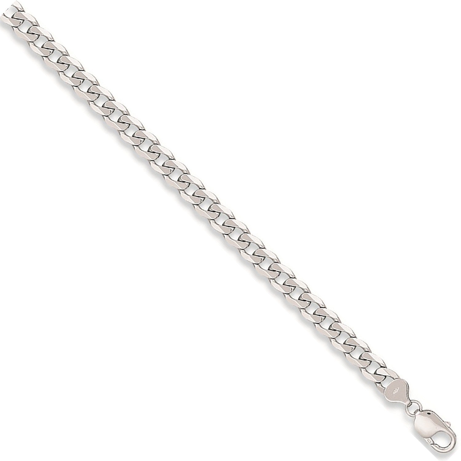 White Gold 8.0mm Curb Chain