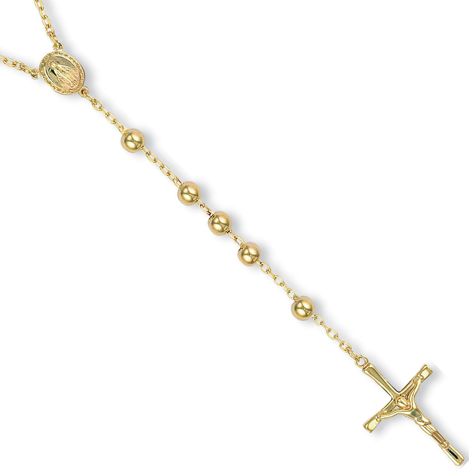 Yellow Gold Rosarery Beads 28" (71cm)