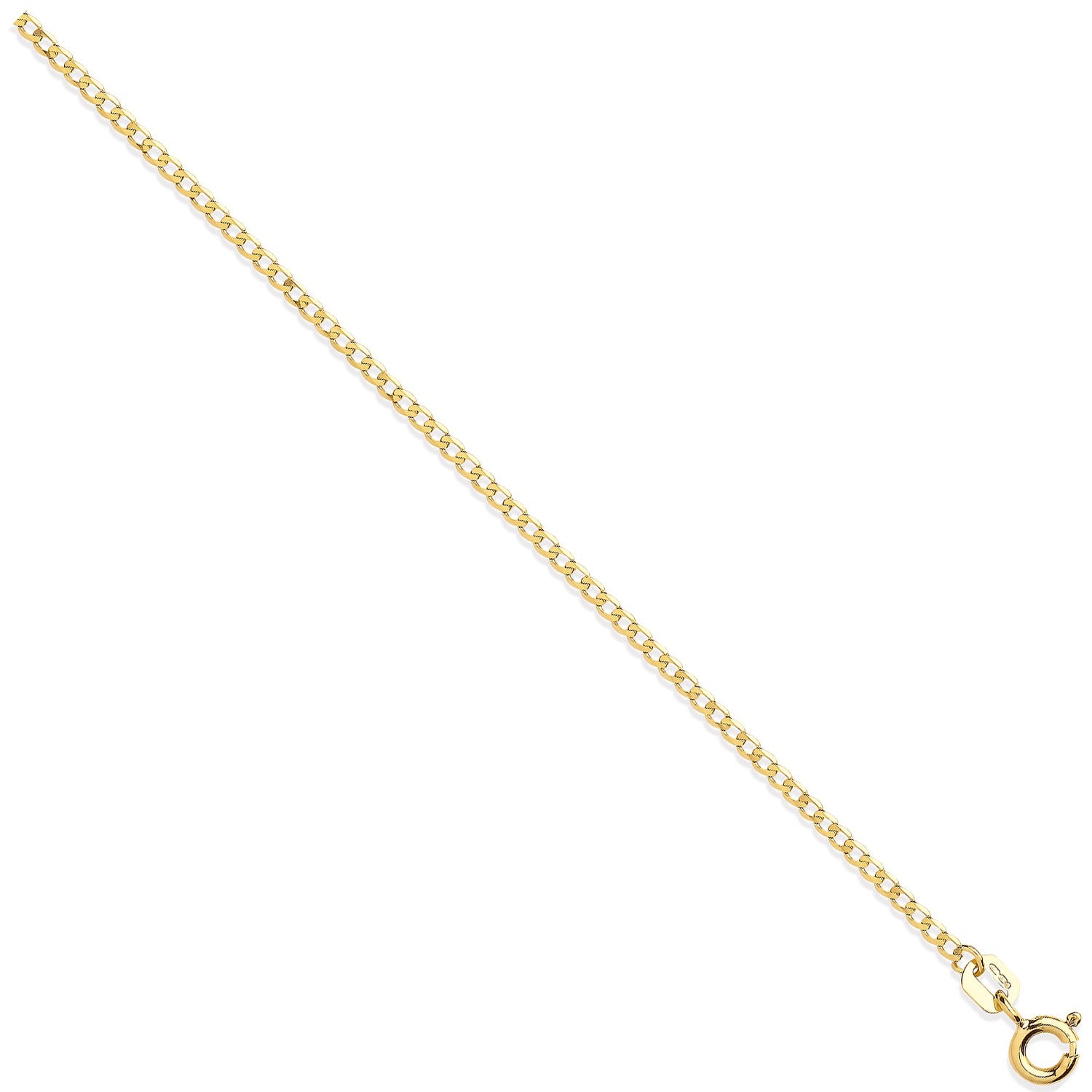 Yellow Gold 1.6mm Economy Curb Chain