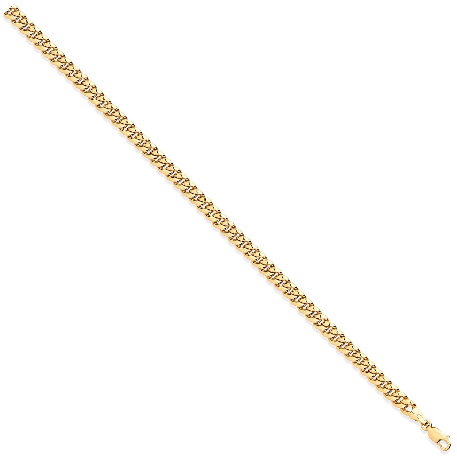 Yellow Gold 5.4mm Hollow Domed Curb Chain