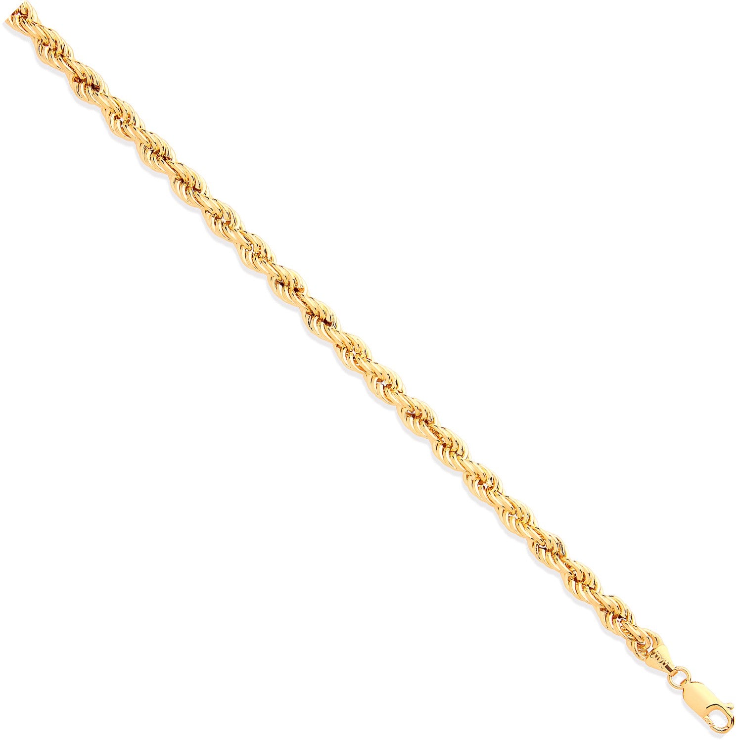 Yellow Gold 6.3mm Hollow Rope Chain