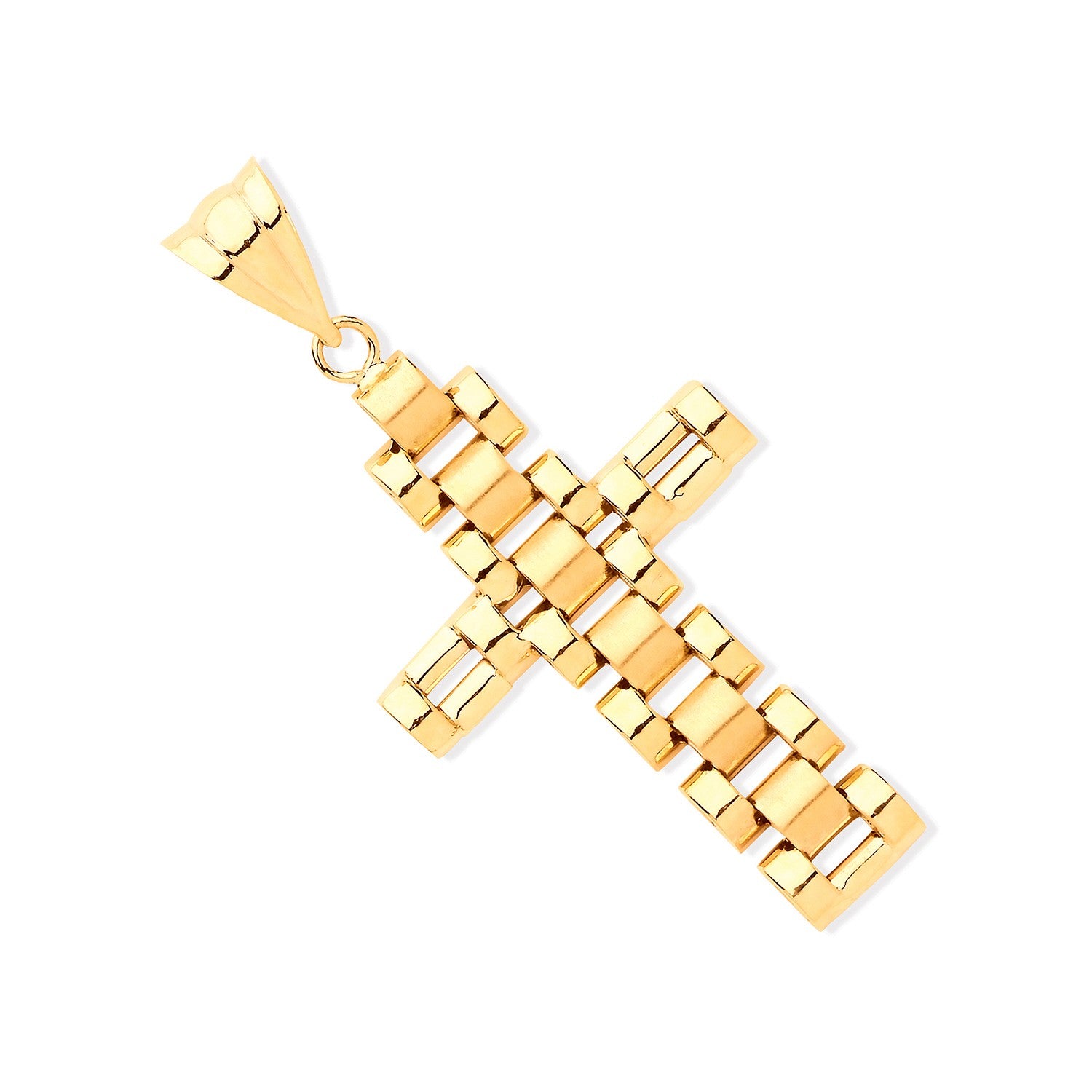 Yellow Gold Fancy Link Cross