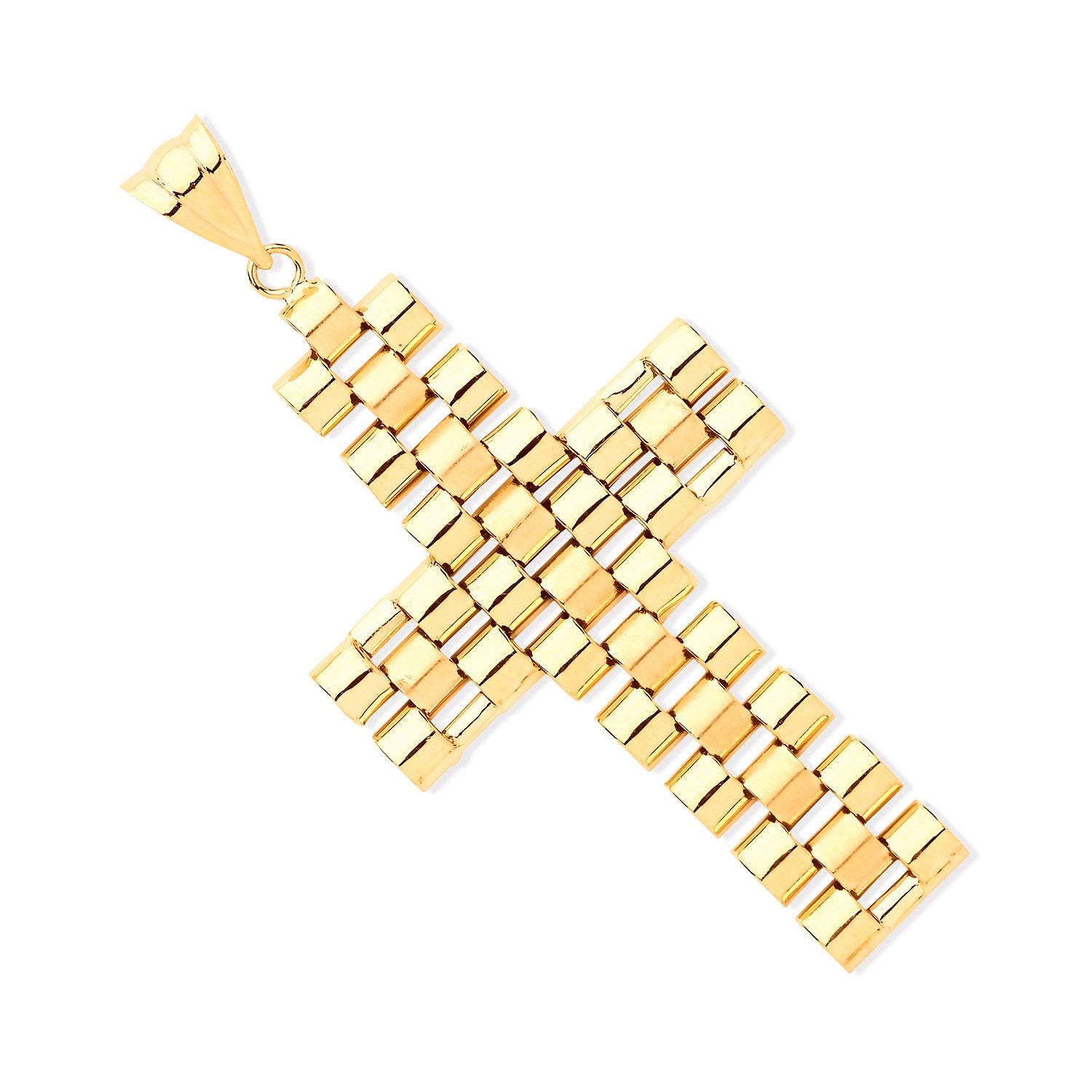 Yellow Gold Fancy Link Large Cross