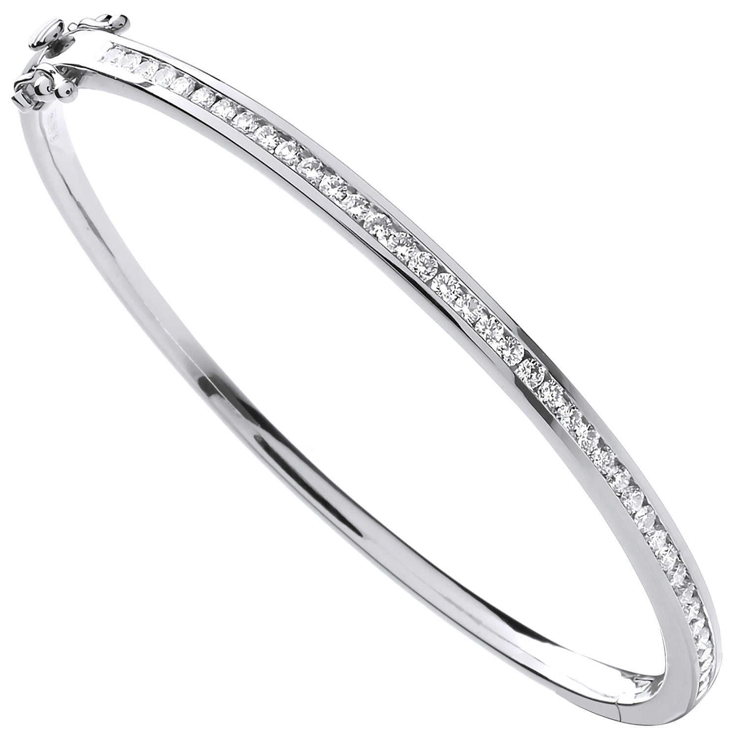 18ct White Gold 1.00ctw Diamond Bangle