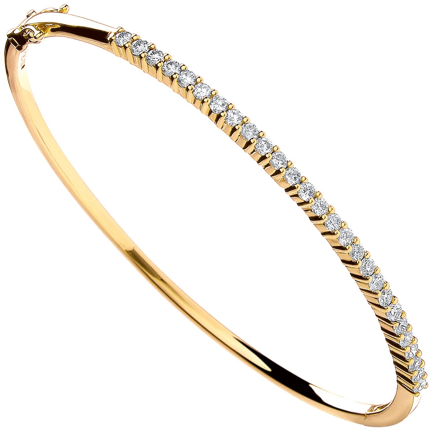 18ct Yellow Gold 1.10ctw Diamond Bangle