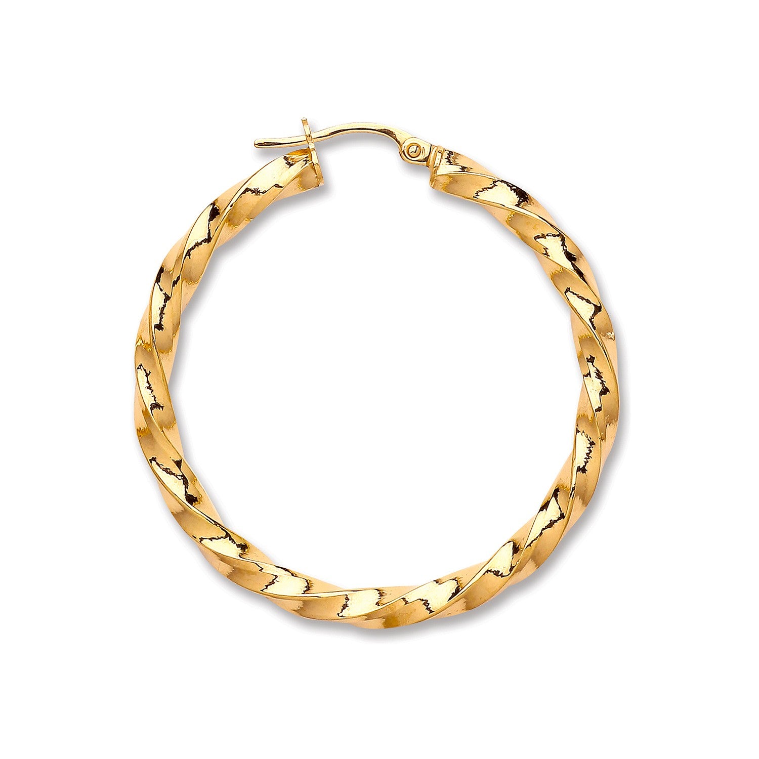 Yellow Gold 35.5mm Twist Hoop