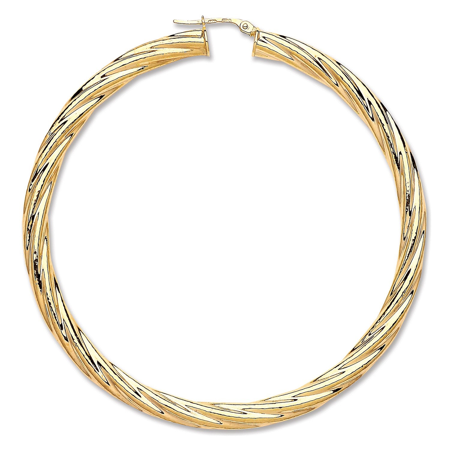 Yellow Gold Large 69mm Twist Hoop