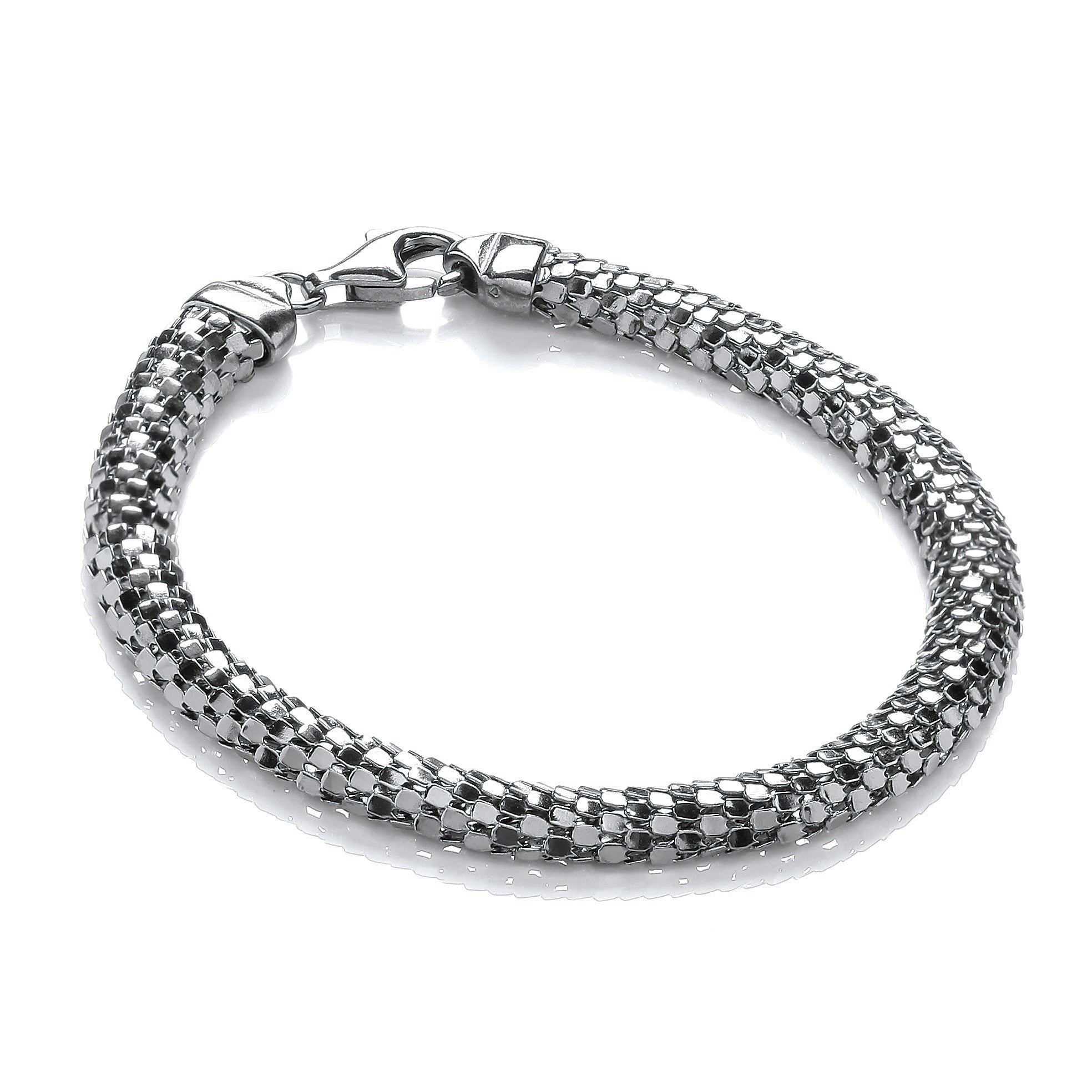 D-Shape Ruthenium Colour Mesh Bracelet