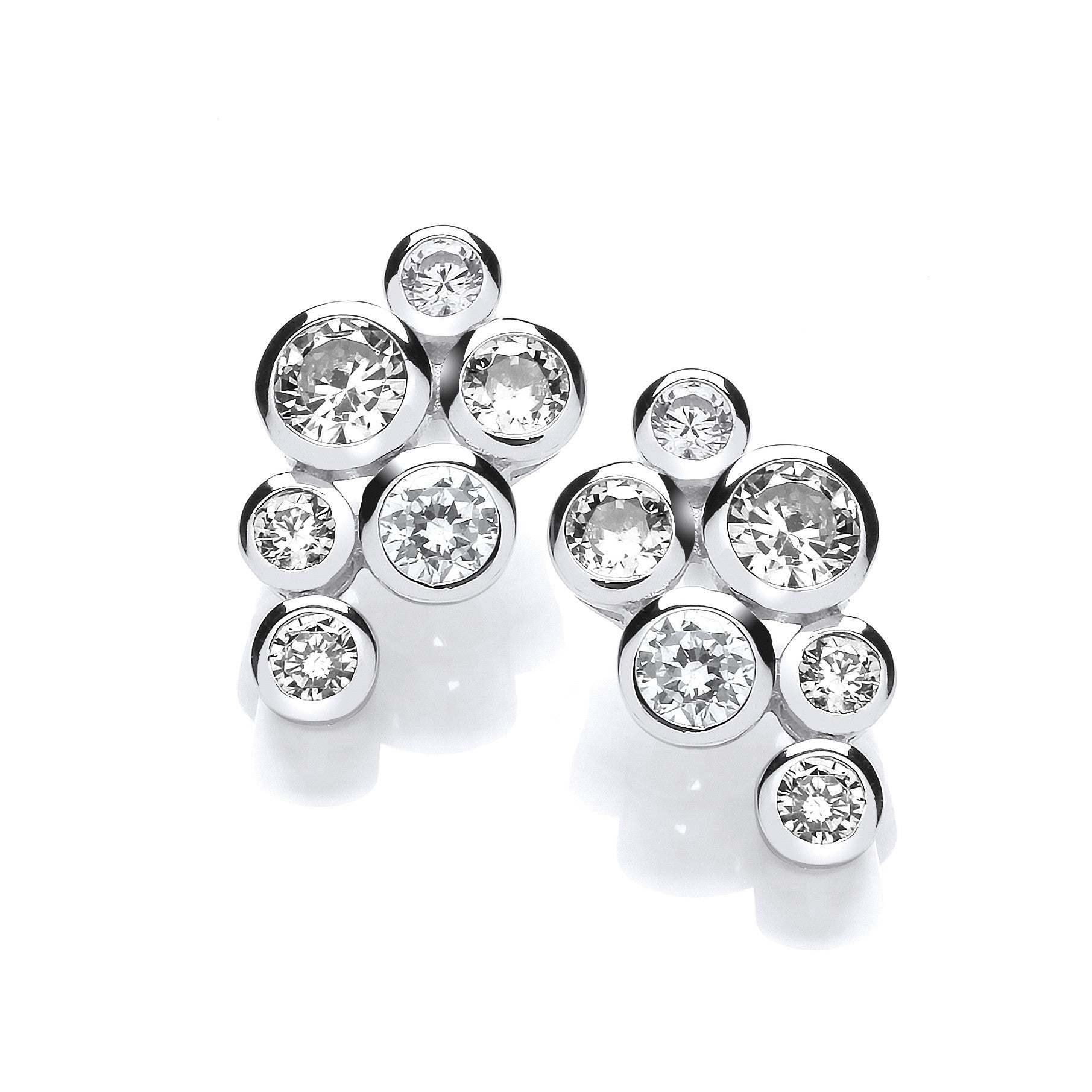 Timeless Style Rubover set CZs Earrings