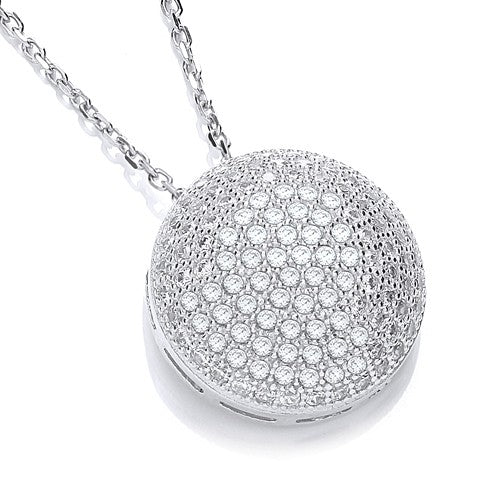 Micro Pave' Fancy Pendant Cubic Zirconia with 18" Chain