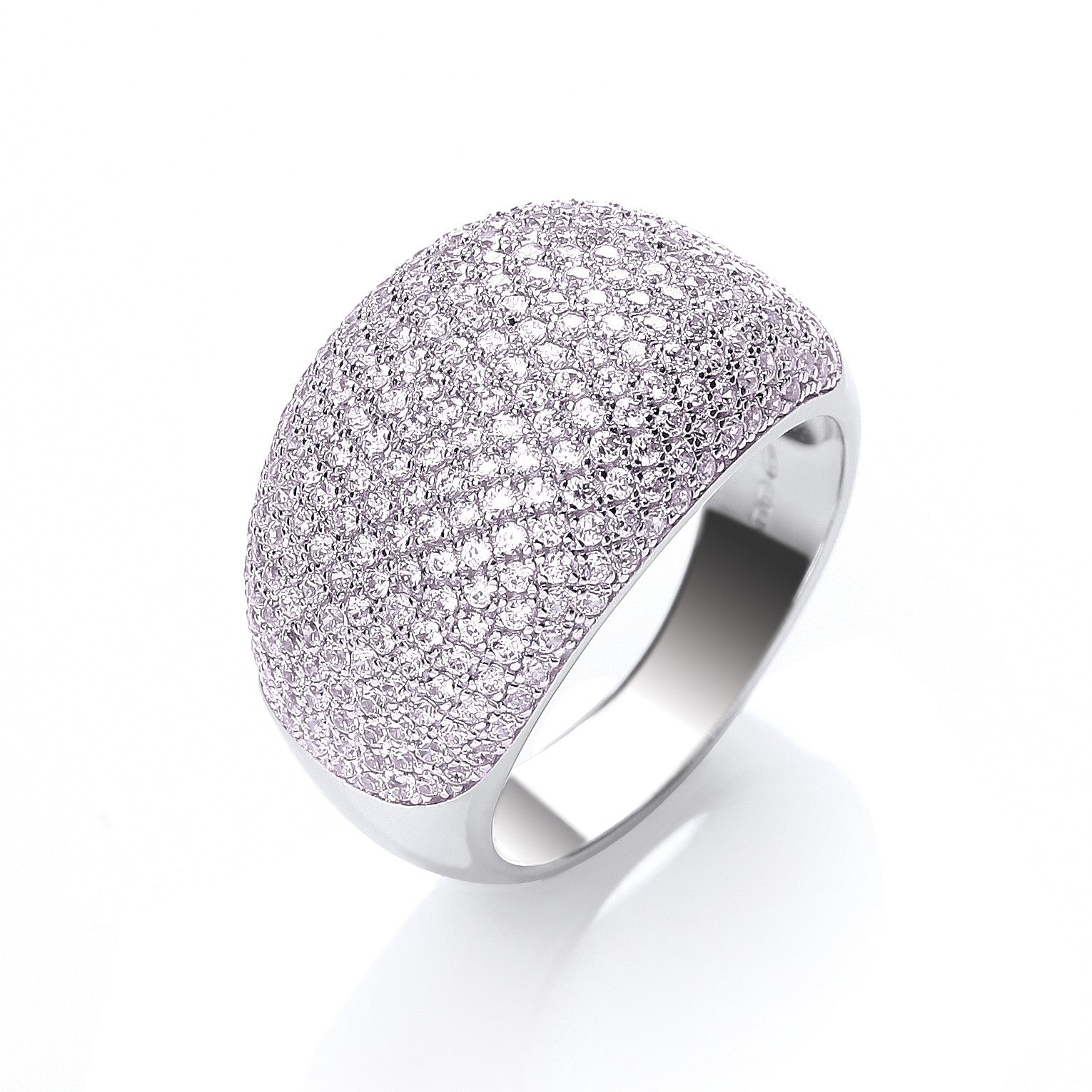 Micro Pave' Cocktail Ring 283 Pink Cubic Zirconia