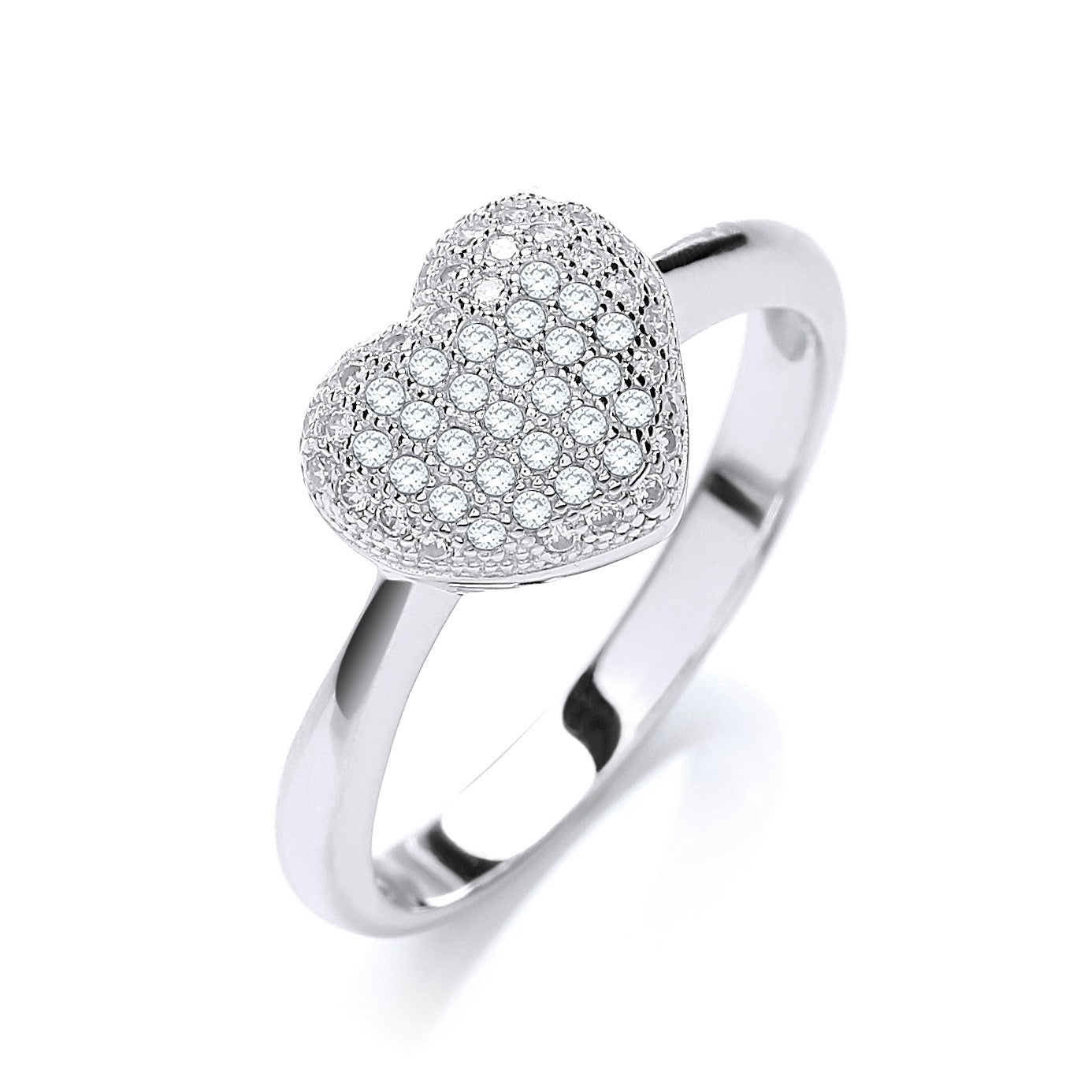 Micro Pave' Heart Shape Ring