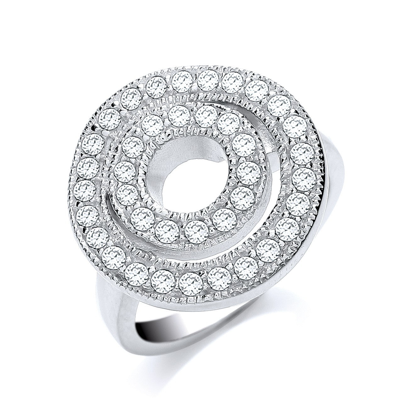 Round 2 Row Fancy Cubic Zirconia Ring