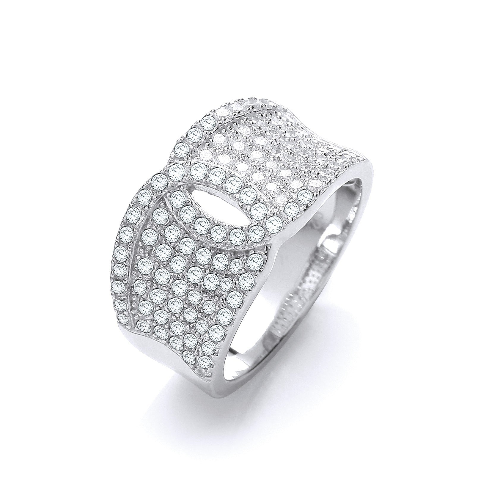 Micro Pave' White Cubic Zirconia Ring