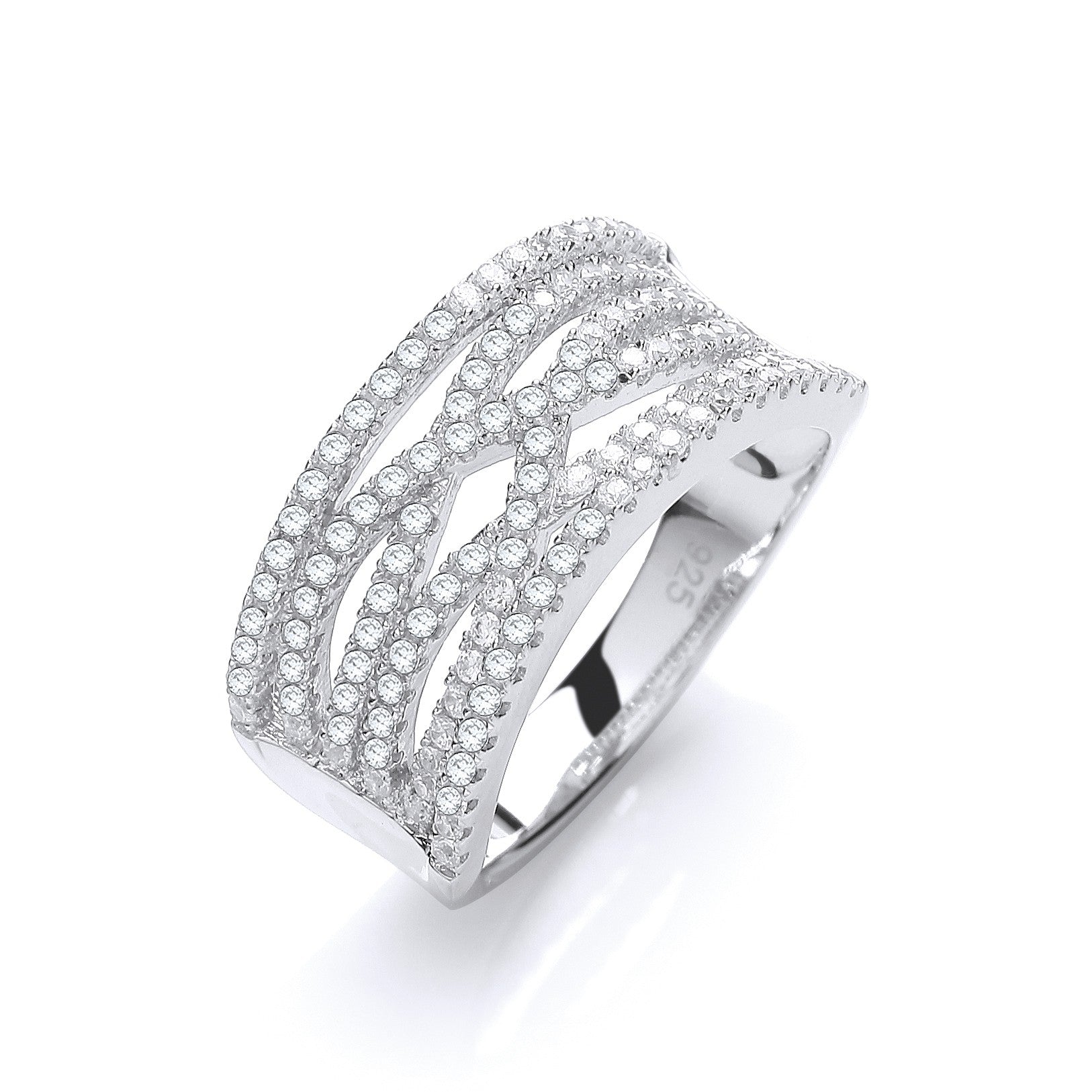 Micro Pave' White Cubic Zirconia Ring