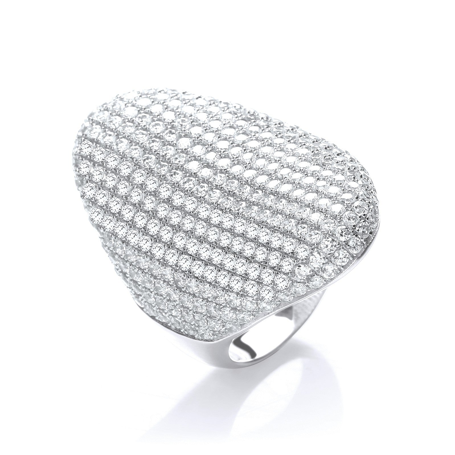 Micro Pave' Long Finger Cubic Zirconia Ring