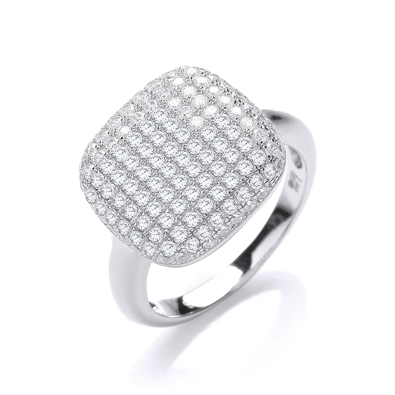 Micro Pave' Square Cubic Zirconia Ring