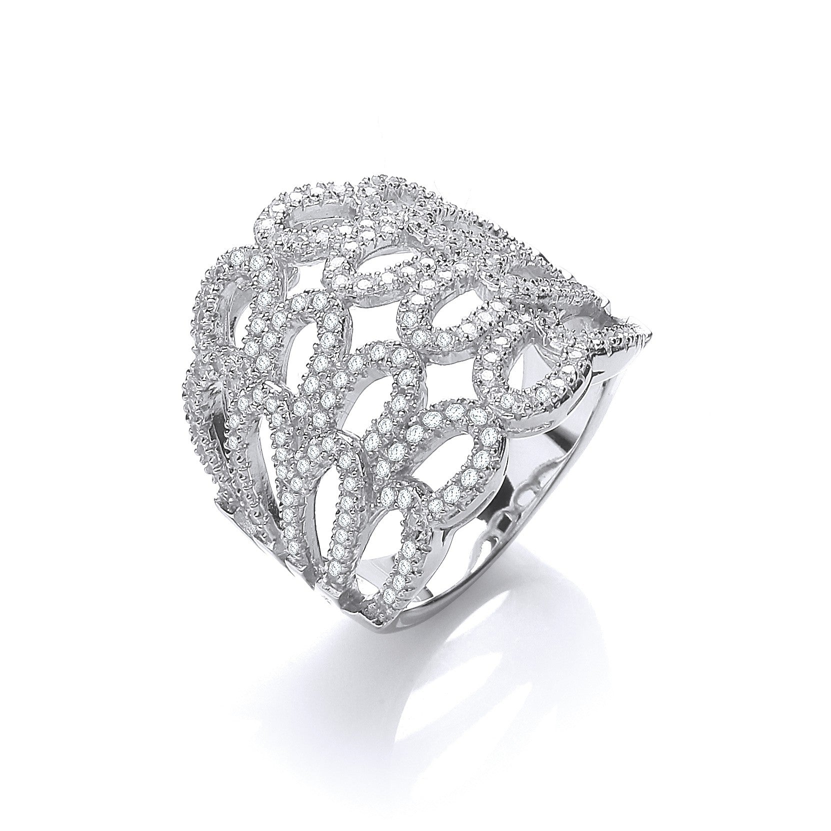 Micro Pave' Cubic Zirconia Fancy Ring