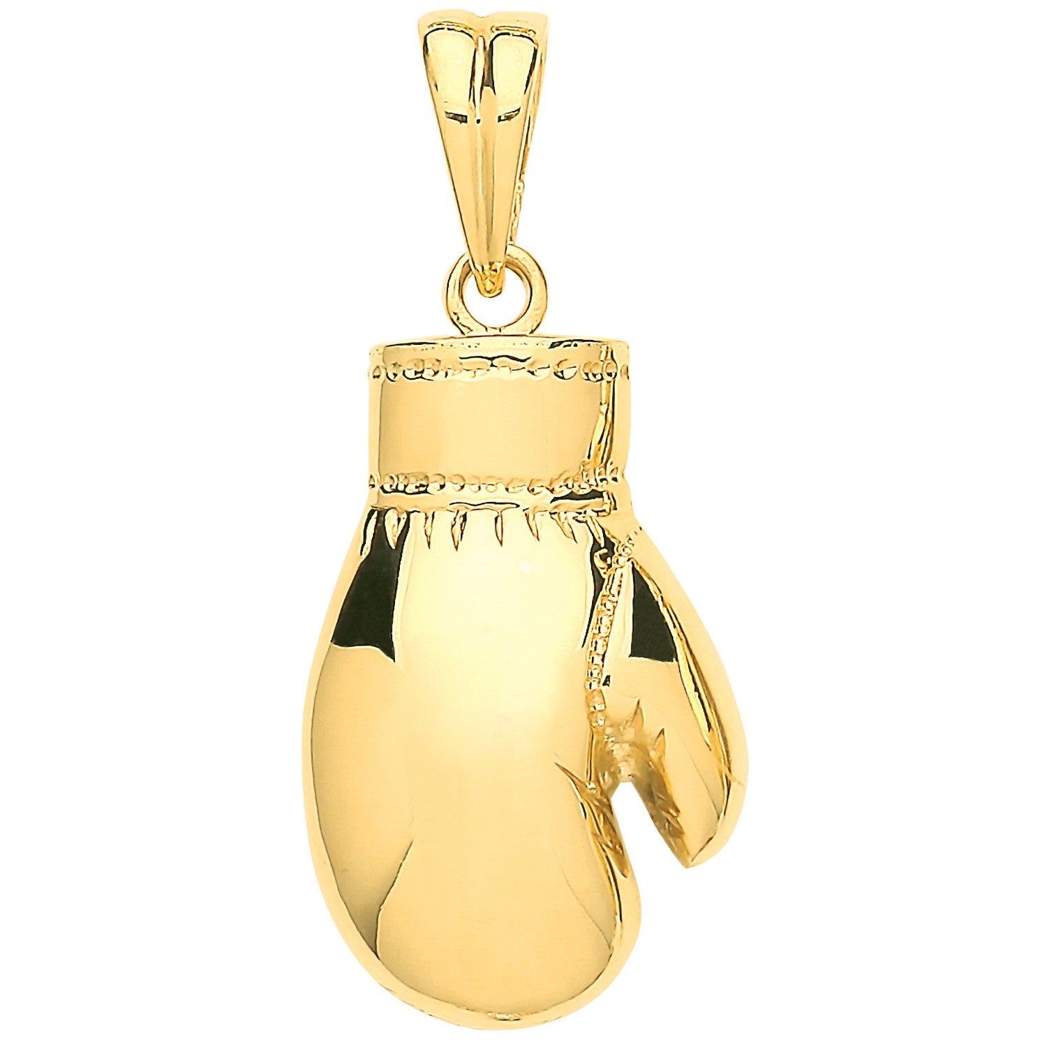 Yellow Gold Hollow, Plain Boxing Glove Pendant