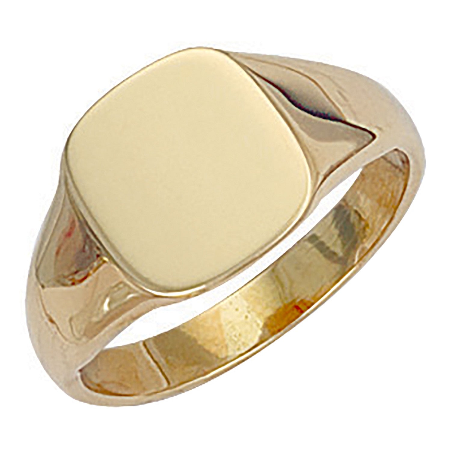 Yellow Gold Cushion Plain Signet Ring