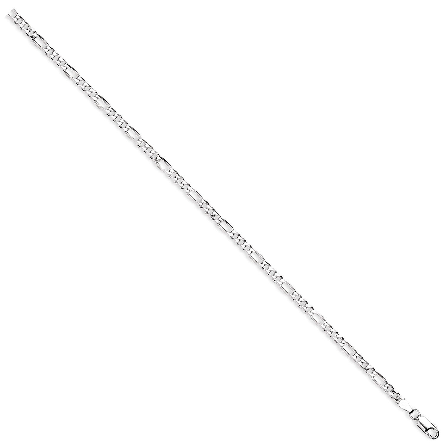 Silver 3.8mm Figaro Chains-Bracelet