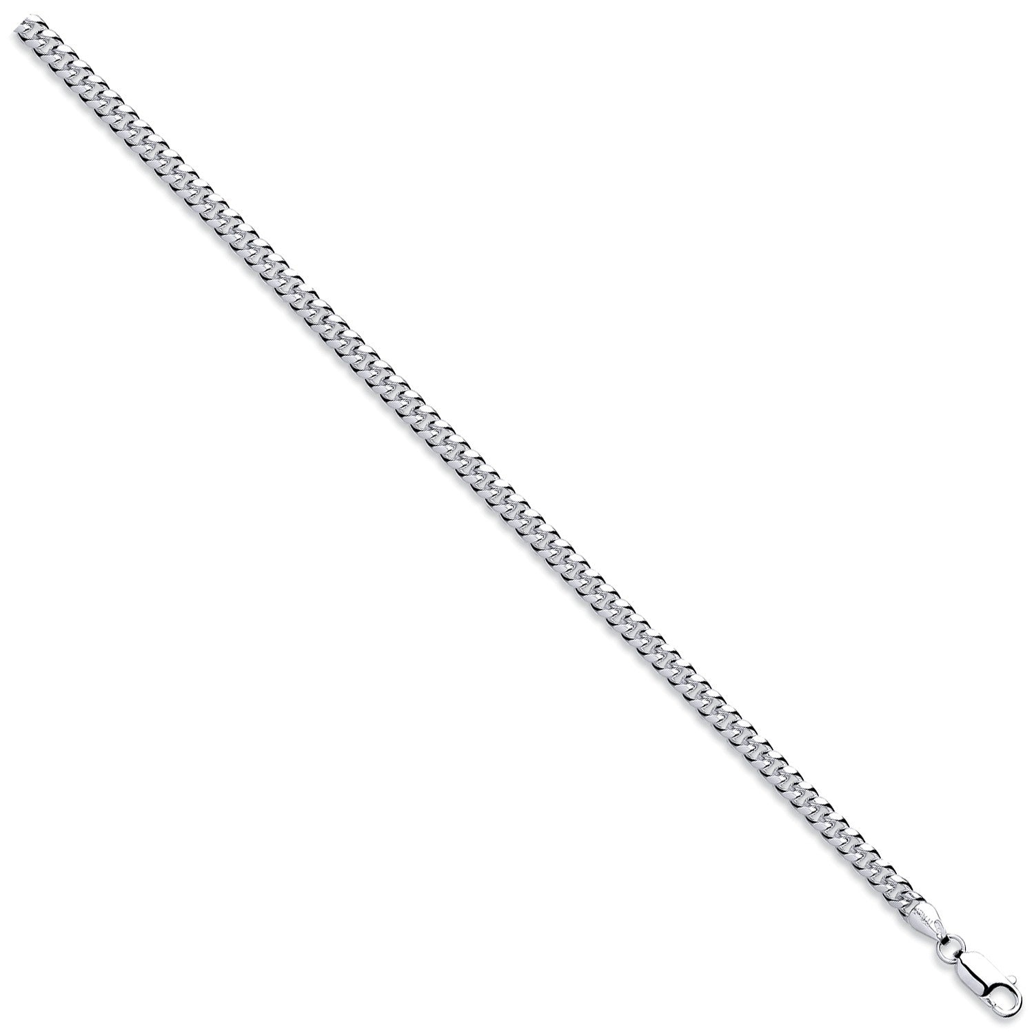 Silver Dome 4.9mm Cuban Link Chain