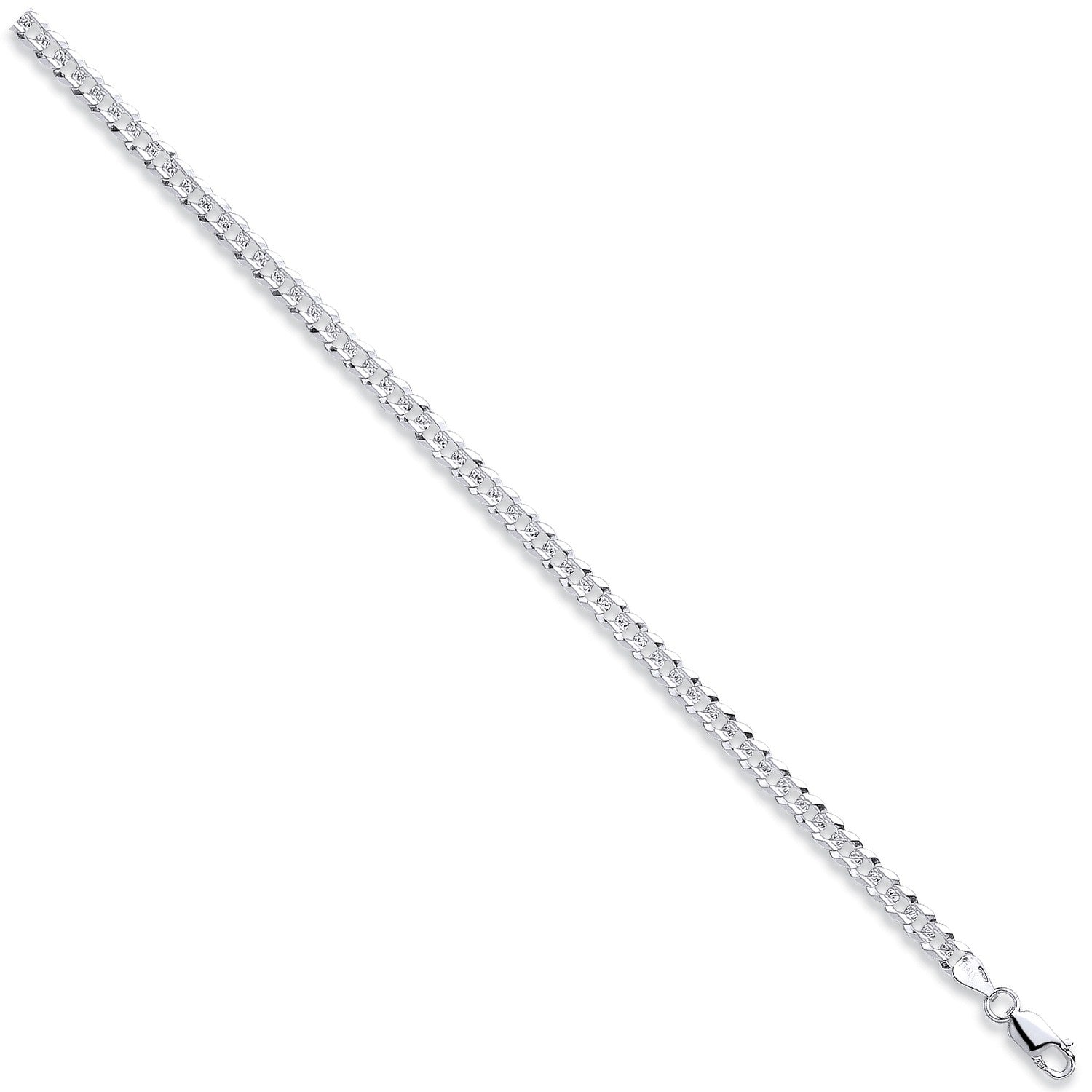 Silver 5mm Flat Parve Curb Chain