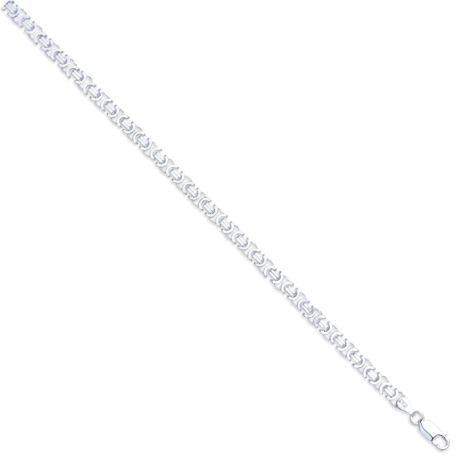 Silver 5mm Flat Byzantine Chain