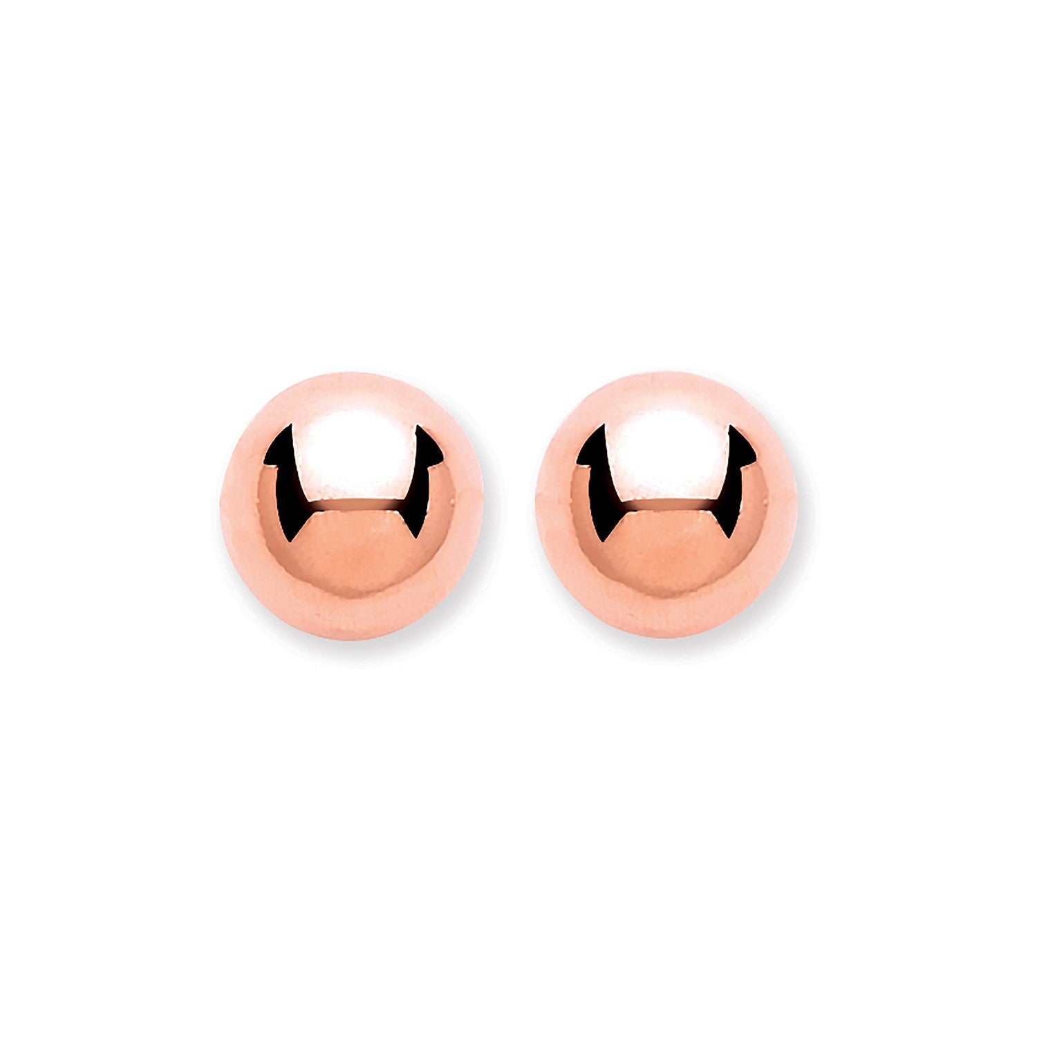 9ct Rose Gold 5mm Ball Studs