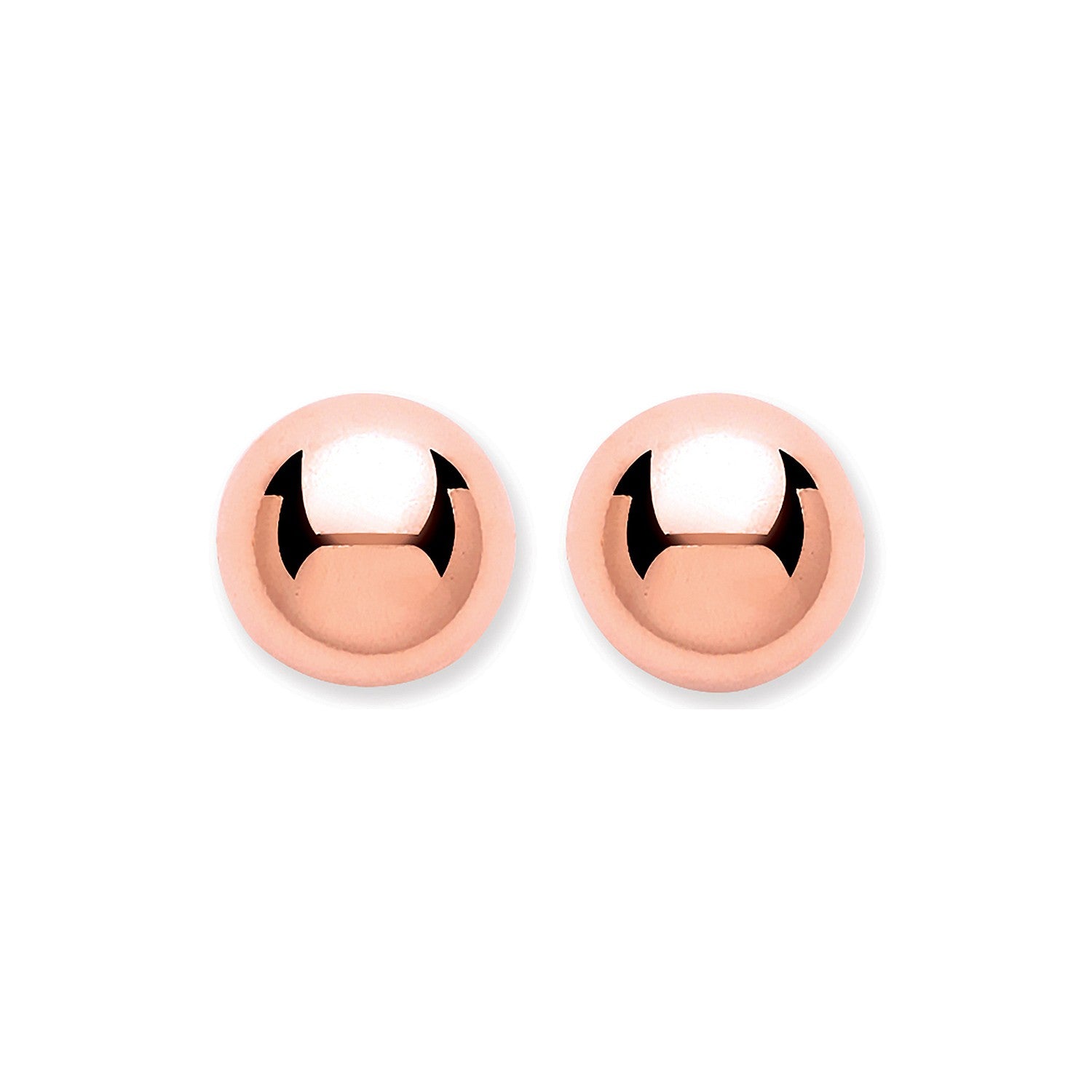 9ct Rose Gold 6mm Ball Studs