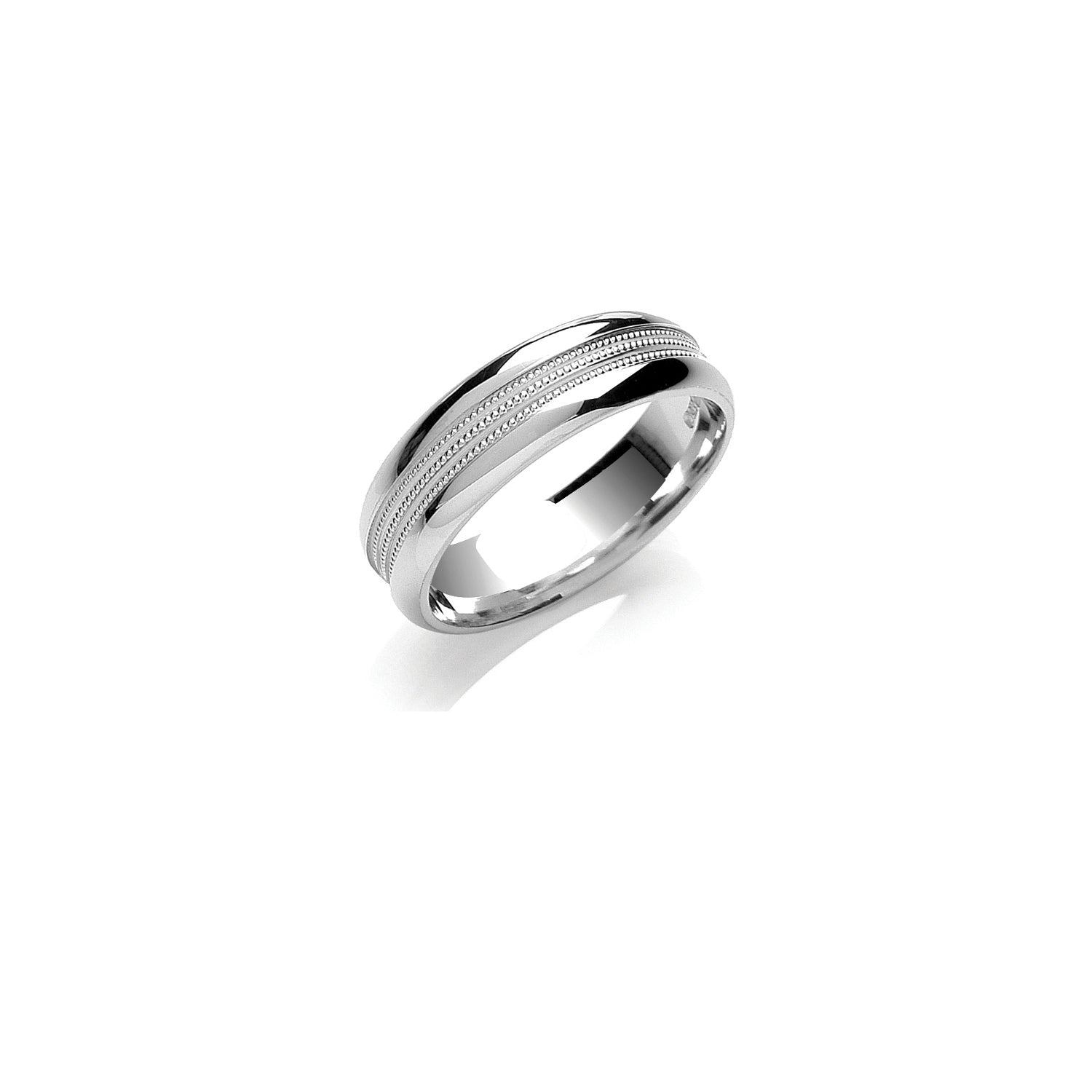 6mm Court Mill Grain Centre Wedding Band