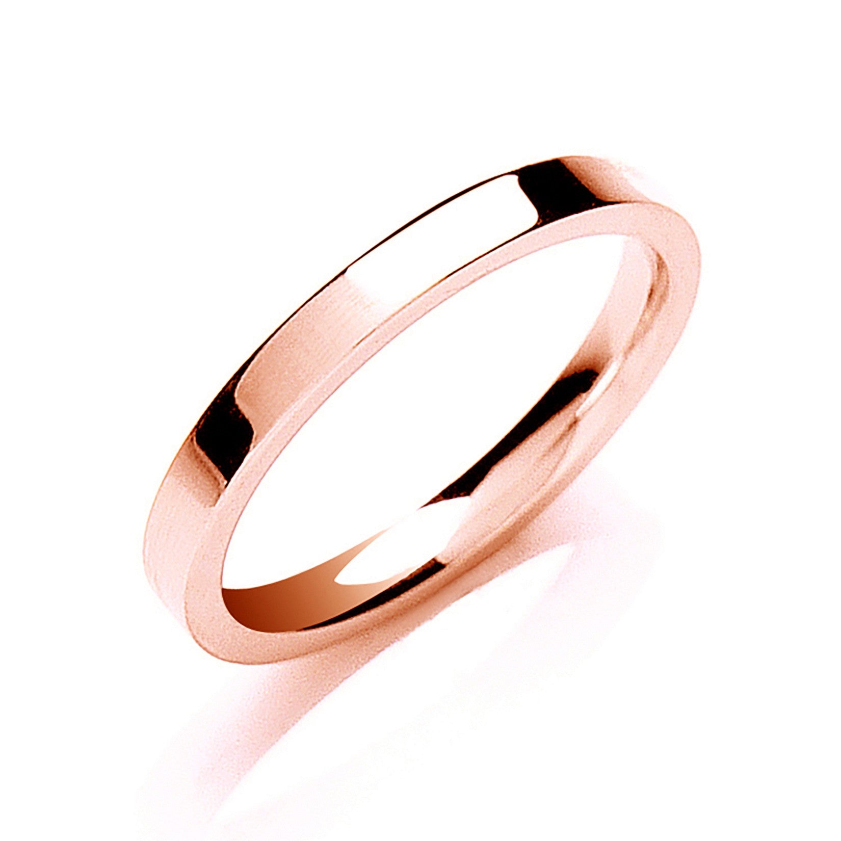 2mm Flat Court Shape Wedding Band