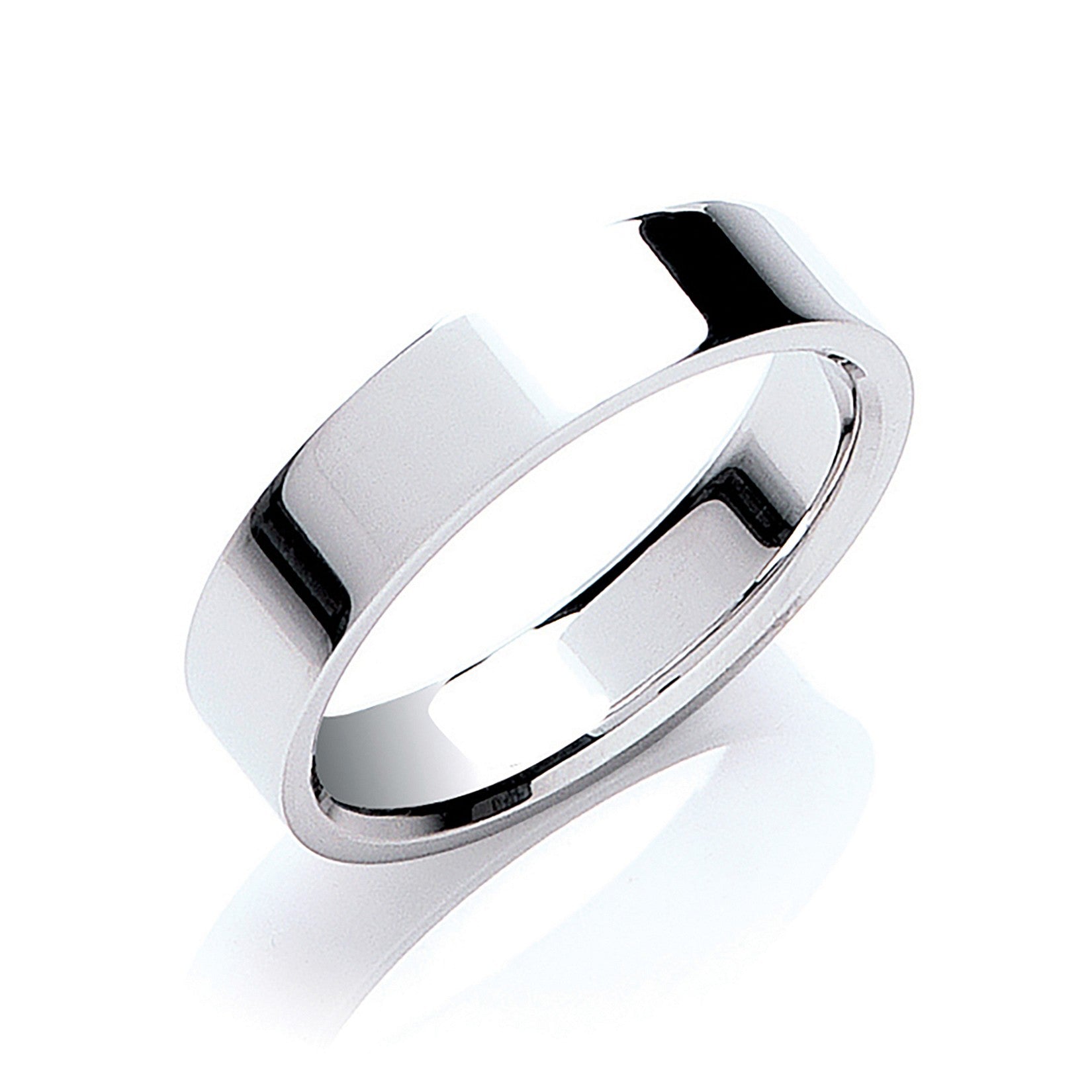 5mm Flat Court Shape Wedding Band