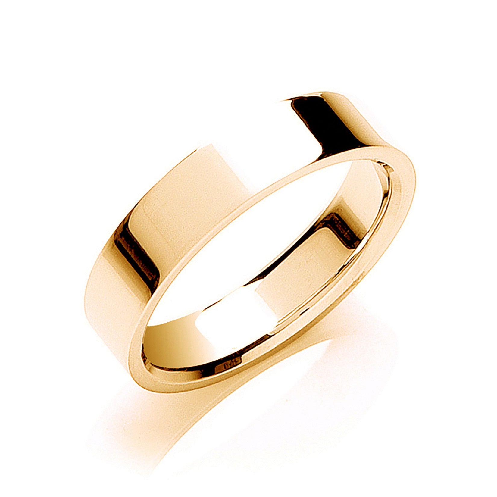 5mm Flat Court Shape Wedding Band