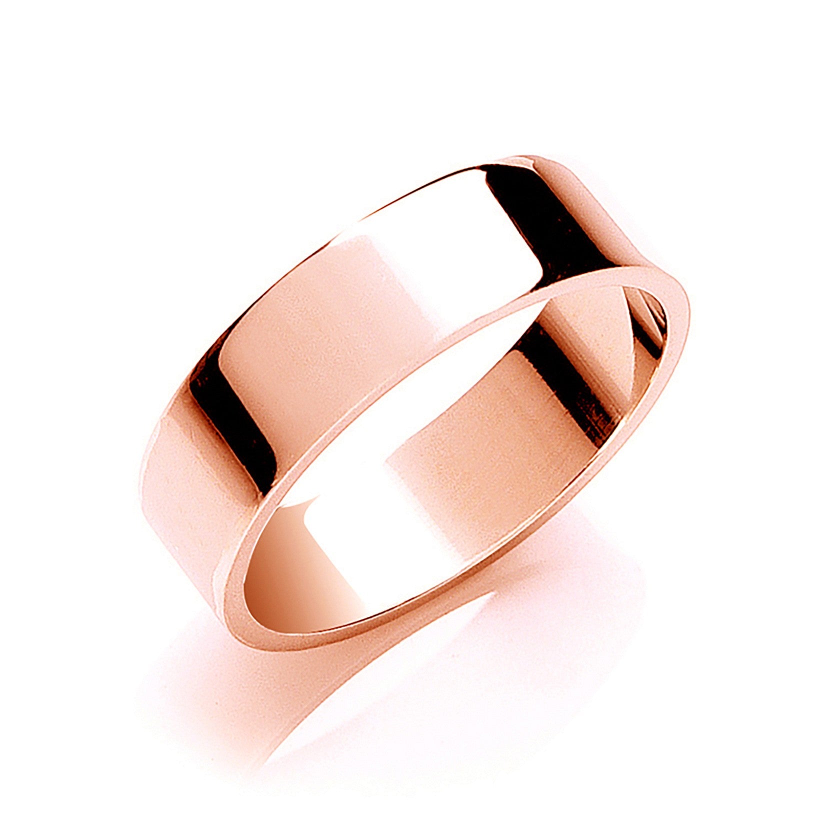 7mm Flat Court Shape Wedding Band