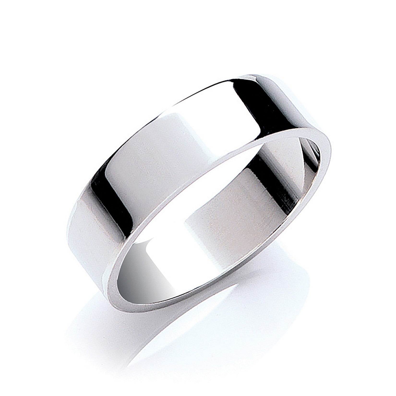 7mm Flat Court Shape Wedding Band